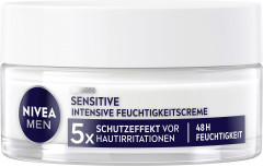 NIVEA MEN Sensitive Intensive Feuchtigkeitscreme, 50 ml, Нивеа Мужской крем для лица, для чувствительной кожи, ромашка и провитамин B5, 48ч увлажнение, 50 мл