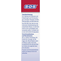 SOS Kuhl-Kompresse, 1 Stuck, SOS Охлаждающий компресс, мгновенное охлаждение без холодильника, при ушибах и растяжениях, 1 шт.
