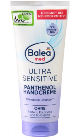 Balea Handcreme Ultra Sensitive, 100 ml, Бале крем для рук для чувствительной кожи с алоэ вера, 100 мл