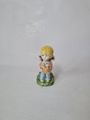 Статуэтка винтажная Im Still Goebel &quot;Девочка с котятами в корзинке&quot;, фарфор, 11 см, Германия, 1960-70гг.