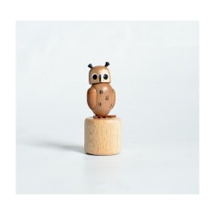 Holzspielzeug Wackelfigur Eule Деревянная игрушка кивая сова