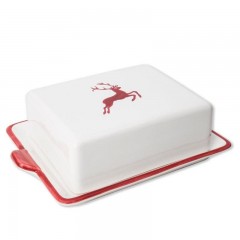 Gmundner Keramik Gmundner Keramik Bordeauxroter Hirsch Butterdose 250 g Gmundner Ceramics Блюдо с маслом бордо из красного оленя 250 г