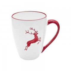 Gmundner Keramik Gmundner Keramik Rubinroter Hirsch Fruhstucksbecher Max 0,3 L / h: 10,5 cm Керамическая кружка для завтрака Gmundner Ruby Red Deer Max 0,3 л / высота: 10,5 см