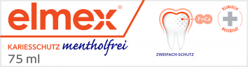 elmex Zahnpasta Kariesschutz mentholfrei, 75 ml, Зубная паста Kariesschutz без ментола и масла перечной мяты для защиты от кариеса, 75 мл
