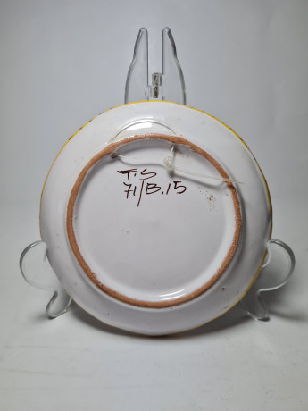 Декоративная тарелка с красочным цветочным узором, 15см, Италия, 1960-70гг.