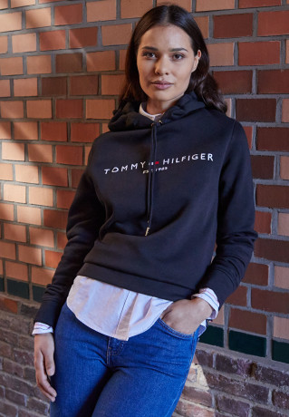 Tommy Hilfiger Hoodie schwarz толстовка с капюшоном черный