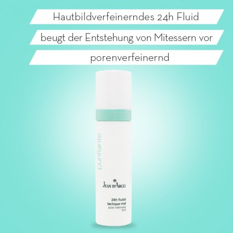 JEAN D'ARCEL 24h fluide lactique mat PURIFIANTE 24h Gesichtsfluid reduziert Talgfluss und verfeinert die Poren 24-часовой флюид лактик мат PURIFIANTE 24-часовой флюид для лица уменьшает выделение кожного сала и сужает поры