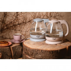 Adler Adler Wasserkocher AD1283C, 1 l, 1100,00 W, aus Glas, LED-Beleuchtung, Automatische Abschaltung, Beige  Чайник Adler AD1283C, 1 л, 1100,00 Вт, стекло, светодиодная подсветка, автоматическое отключение, бежевый