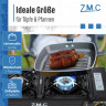 ZMC ZMC Gaskocher PREMIUM Campingkocher 2 flammig Herd, (Brenndauer 1,5 bis 5 Stunden (abhangig von der Gasregulierung), Outdoor Camping Gas Kocher Kochfeld Gasherd Doppel Kartuschenkocher Газовая плита ZMC Походная плита ПРЕМИУМ с 2 пламенем (время горе