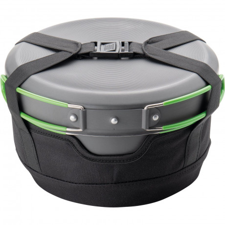 OPTIMUS OPTIMUS Topf-Set Camping Kochset Terra Camp 4 Geschirr, Kuche Topf Pfanne Alu 1,16 kg grun / schwarz Набор кастрюль OPTIMUS, походный набор для приготовления пищи Terra Camp, 4 блюда, кухонная кастрюля, алюминий, 1,16 кг