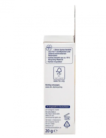 babylove Sonnenstick Gesicht ultra sensitive, LSF 50+, 20 g, Cолнцезащитный стик для лица SPF 50+ для детей: UV-защита для чувствительной кожи, водостойкий, 20 г
