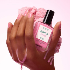 Manucurist Green Jelly Pink Sorbet 15ml, Лак для ногтей Pink Sorbet (Франция), новинка Лето 2026, розовый эффект желе, сохнет за 1 минуту, растительная формула