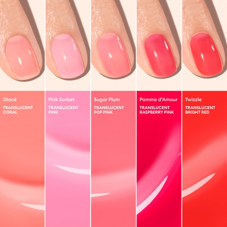 Manucurist Green Jelly Pink Sorbet 15ml, Лак для ногтей Pink Sorbet (Франция),  новинка Лето 2026, розовый эффект желе, сохнет за 1 минуту, растительная формула