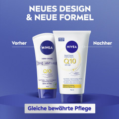 NIVEA Hand Creme Q10 Anti-Age, 75 ml, Нивеа Крем для рук антивозрастной, Q10 креатин и SPF, против первых признаков старения, 75 мл