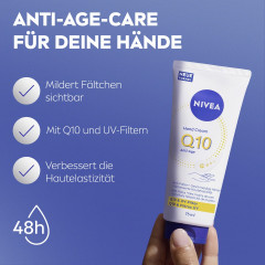 NIVEA Hand Creme Q10 Anti-Age, 75 ml, Нивеа Крем для рук антивозрастной, Q10 креатин и SPF, против первых признаков старения, 75 мл