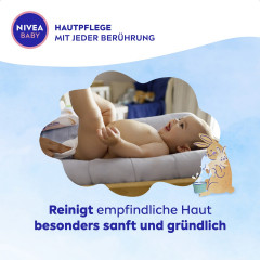 NIVEA BABY Aqua Feuchttucher, 57 Stuck, Нивеа Детский влажные салфетки миндальное масло 57 шт