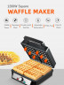 FOHERE 4-Scheiben 1200W Belgisches Waffeleisen,  Вафельница для бельгийских вафель двойная, 1200 Вт, 5 программ, 7 степеней подрумянивания, антипригарное покрытие, нержавеющая сталь