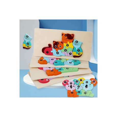 Spielzeug zur Entwicklung der Intelligenz fur die fruhe Bildung von Babys Dreidimensionales Puzzle der Tierkognition Игрушки для развития интеллекта для раннего образования ребенка Трехмерная головоломка познания животных