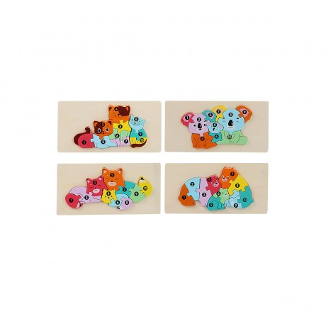 Spielzeug zur Entwicklung der Intelligenz fur die fruhe Bildung von Babys Dreidimensionales Puzzle der Tierkognition Игрушки для развития интеллекта для раннего образования ребенка Трехмерная головоломка познания животных