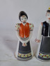 Парные фигурки винтажные Hollohaza "Девушка", "Юноша" в национальных костюмах, фарфор, 12.5 см, 2 шт., Венгрия, 1960-70гг.