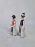 Парные фигурки винтажные Hollohaza "Девушка", "Юноша" в национальных костюмах, фарфор, 12.5 см, 2 шт., Венгрия, 1960-70гг.