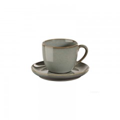 ASA SELECTION ASA Saisons Eucalyptus Espressotasse mit Untertasse 0,09 L / h: 5,5 cm Чашка для эспрессо ASA Saisons Eucalyptus с блюдцем 0,09 л / высота: 5,5 см