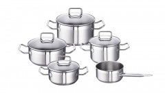 Schulte-Ufer Schulte-Ufer Topfset 5-tlg. PROFI STAR silber Набор горшков Шульте-Уфер 5 шт. ПРОФЕССИОНАЛЬНАЯ ЗВЕЗДА