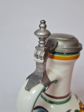 Apothekers Rat Кувшин с металлической крышкой "Разноцветные цветы", 21 x 12 см, Германия, 1960-70гг.