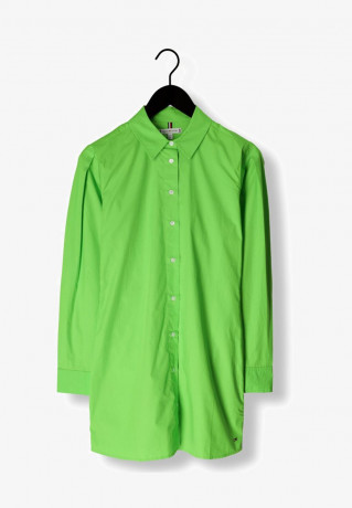 Tommy Hilfiger JURKEN ORG CO POPLIN SHORT-GR Shirt dress groen JURKEN ORG CO POPLIN SHORT-GR Платье-рубашка большой