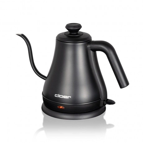 Cloer Cloer Wasserkocher 4960, 0,8 Liter 1000W Edelstahl An-/Ausschalter Teekannen-Form schwarz  Чайник Cloer 4960, 0,8 л, 1000 Вт, нержавеющая сталь, переключатель вкл/выкл, форма чайника, черный