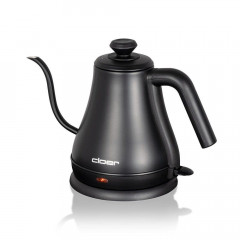 Cloer Cloer Wasserkocher 4960, 0,8 Liter 1000W Edelstahl An-/Ausschalter Teekannen-Form schwarz  Чайник Cloer 4960, 0,8 л, 1000 Вт, нержавеющая сталь, переключатель вкл/выкл, форма чайника, черный