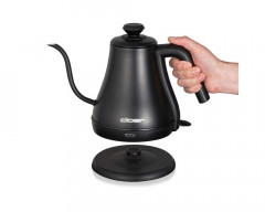 Cloer Cloer Wasserkocher 4960, 0,8 Liter 1000W Edelstahl An-/Ausschalter Teekannen-Form schwarz  Чайник Cloer 4960, 0,8 л, 1000 Вт, нержавеющая сталь, переключатель вкл/выкл, форма чайника, черный