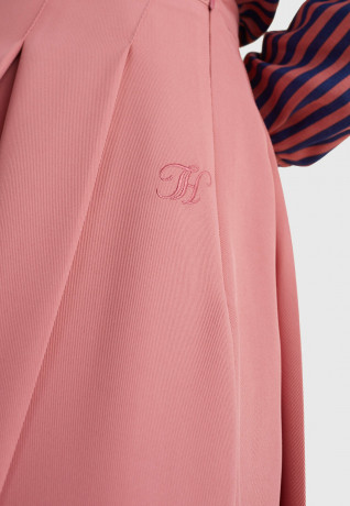 Tommy Hilfiger MONOGRAM EMBROIDERY MIDI  A-line skirt english pink MONOGRAM EMBROIDERY МИДИ Юбка А-силуэта английский розовый