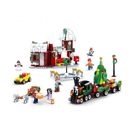 Sluban Klemmbausteine Weihnachtliches Dorf (565 Teile) Рождественская деревня (565 штук)