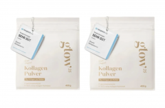 Glow Kollagen Pulver 2stk x 450g, Коллаген, Германия, 100% биоактивный гидролизат коллагена 2 упаковки по 450г (900г)