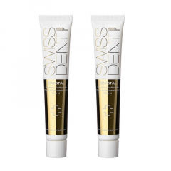 SWISSDENT CRYSTAL 50ml x 2st, Зубная паста  восстанавливающая и реминерализующая, RDA 14, Швейцария, 50 мл х 2 уп  