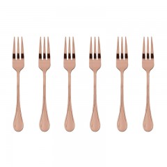 Sambonet Sambonet Royal - Edelstahl / PVD Kupfer Kuchengabel Set 6-tlg. Sambonet Royal - Набор вилок для торта из нержавеющей стали / меди с PVD-покрытием, 6 шт.