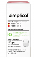 Simplicol Expert Mohn-Rot, Краска для ткани красная Mohn-Rot, интенсивное перекрашивание одежды, для стиральной машины 40C, 150 г