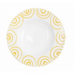 Gmundner Keramik Gmundner Keramik Gelbgeflammt Pastateller Gourmet d: 29 cm / h: 4,5 cm Gmundner Ceramics Тарелка для макарон с желтым пламенем Gourmet d: 29 см / высота: 4,5 см