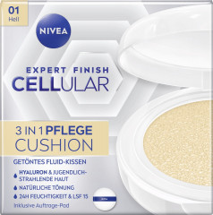 NIVEA Expert Finish Cellular 3in1 Pflege Cushion 01 Hell, 15 g, Нивеа кушон SPF 15 гиалуроновая кислота, витамин E, креатин 15 г