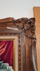 Картина винтажная &quot;Обнаженная дама&quot;, вышивка, в раме, 128 х 68 см, Германия, 1960-70гг.