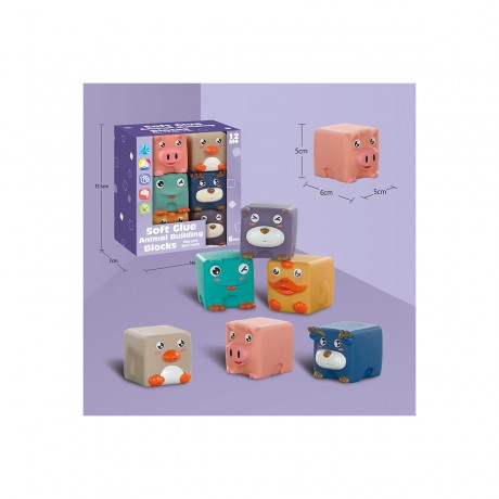 Lernspielzeug fur Kleinkinder zum Stapeln von Bausteinen 3D-Tierspielzeug Развивающие игрушки для малышей Укладка строительных блоков 3D-игрушки для животных