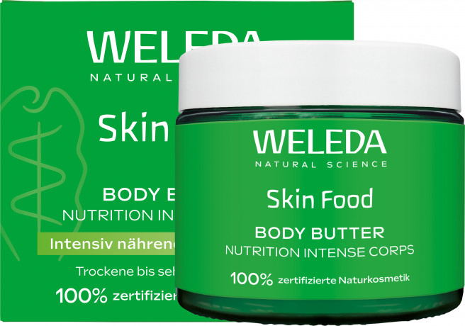 Weleda SKIN FOOD Body Butter, 150 ml, Питательное крем-масло Skin Food для сухой кожи тела с маслами ши и какао, 150 мл
