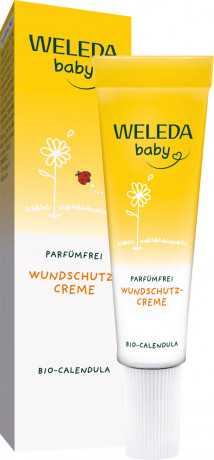 WELEDA Calendula Wundschutzcreme parfuemfrei Reisegroesse, 10 ml, Детский защитный крем под подгузник с календулой без отдушки, дорожный формат, 10 мл