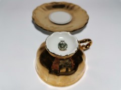 Mayer Wiesau Bavaria 1840, Коллекционная Кофейная пара с позолотой Баварская мануфактура