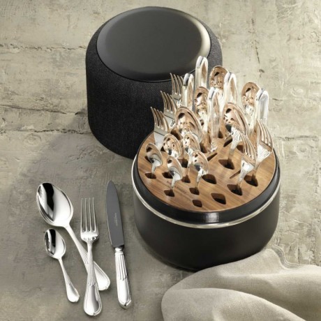 Robbe & Berking Robbe & Berking Belvedere - 150 g versilbert The Box inklusive 24-tlg. Menubesteck-Set Frozen Black Robbe &amp; Berking Belvedere - 150 г посеребрения Коробка, включающая 24 шт. Набор столовых приборов Frozen Black