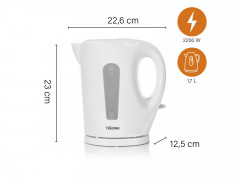 Tristar Tristar Wasserkocher Tristar WK-3380 Wasserkocher schnurlos Weiss, 1.70 l, 2200 W Schwarz Чайник Tristar Чайник Tristar WK-3380 беспроводной белый, 1,70 л, 2200 Вт