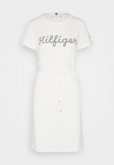 Tommy Hilfiger ROPE PUFF PRINT KNEE Jersey dress ecru ROPE PUFF PRINT KNEE Платье из джерси экрю