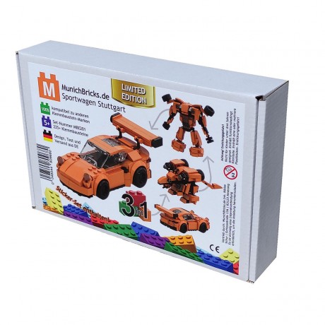 Klemmbausteinset MunichBricks MBE201_S Sportwagen Stuttgart Комплект клеммных колодок MunichBricks MBE201_S спортивный автомобиль Stuttgart
