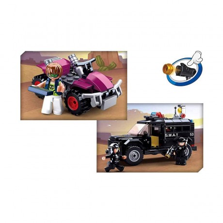 Sluban Klemmbausteine SWAT Fahrzeug (290 Teile) Автомобиль спецназа (290 шт.)